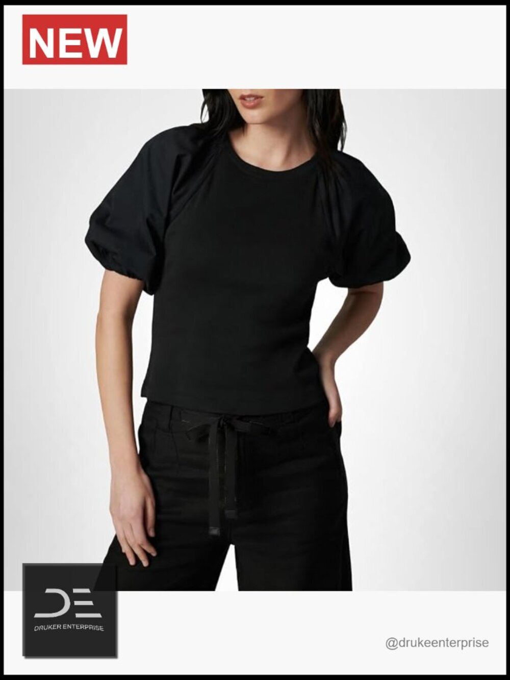 Organic Cotton Short Puff Sleeve T-Shirt